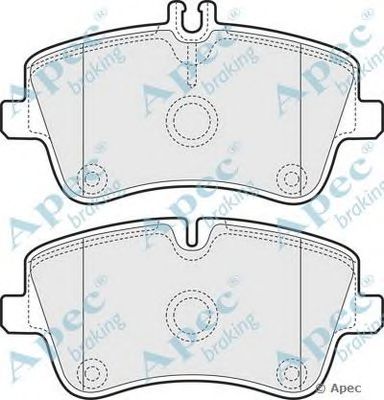 APEC BRAKING pad1166 -  Комплект тормозных колодок, дисковый тормоз